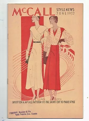 Catalog / McCall Style News / June 1932 • $24.95