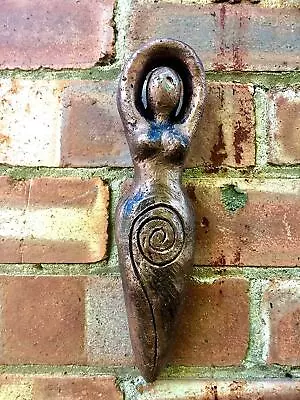 Spiral Goddess Pagan Wall Plaque Wiccan Garden Ornament Sculpture Bronze • £22.95