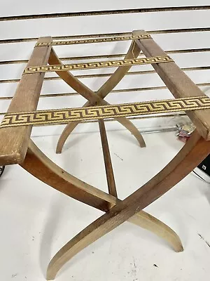 Vintage Wood Folding Luggage Rack Decor BL • $60