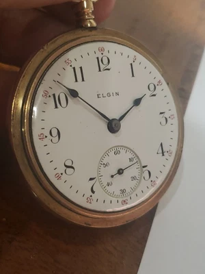 £90.90 • Buy Elign S18 Pocket Watch Working Gold Plated Lovely Engraved