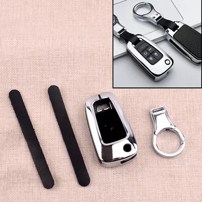 Car Black Zinc Alloy Remote Key Cover Chain Case Fob Fit For GM Buick Chevrolet • $19.83