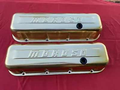 MOROSO GOLD BBC Valve Covers “LQQK” • $375