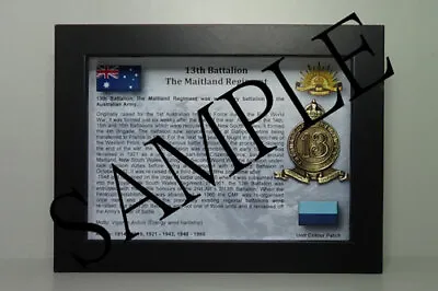 13th Battalion The Maitland Regiment - Framed Memorabilia And Militaria • £46.68