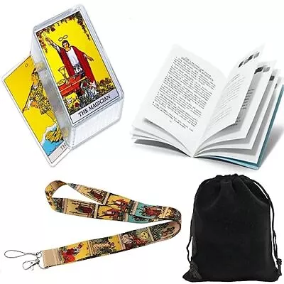 Classic Tarot Cards Deck With Guidebook Instructions Manual In Transparent Bo... • $13.16