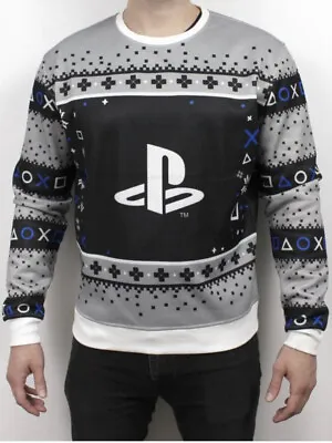$36.99 • Buy Playstation PS Christmas Holiday Mens Ugly Sweater Sweatshirt Sz XXL Black NWT
