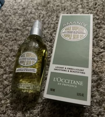 L'Occitane En Provence Amande Supple Skin Oil 100ml/3.3fl.oz. New In Box • $38