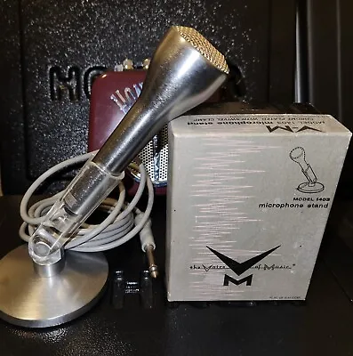 Voice Of Music Microphone Model 1402 Hi-Z & Mic Stand Model 1403 W/Box  • $45