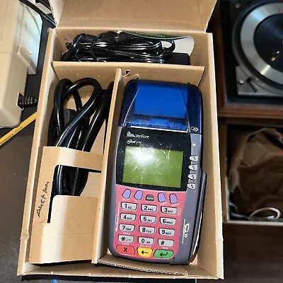 VERIFONE Omni 3750 Credit Card Machine With Pin Pad With Cords & Box • $20