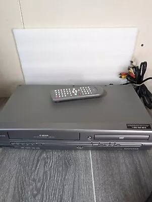 Magnavox MWD2205 VCR/DVD Combo VHS Player With Remote & AV Cables Tested • $79.99