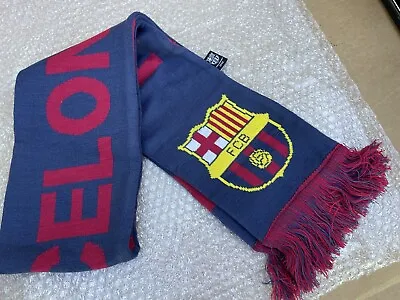 Adidas Fc Barcelona  Football Club Soccer Futbol 60  Warm Scarf • $10.99