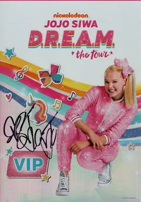 Jojo Siwa Signed Autograph D.r.e.a.m. Dream Tour Vip Poster D - Nickelodeon Rare • $1539.92