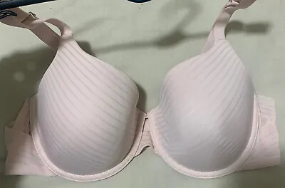 M&S BODY SHAPE DEFINE UNDERWIRED  NATURAL UPLIFT FULL CUP Bra In PINK Size 34E • £12.99