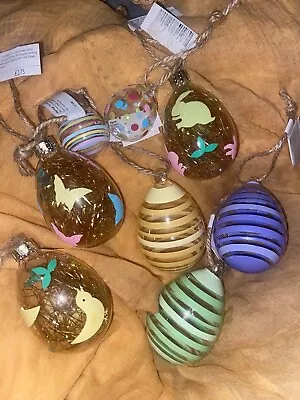 X4 John Lewis Easter Bauble Decorations BNWT Striped/Polka Dot/Chicks/bunny • £10