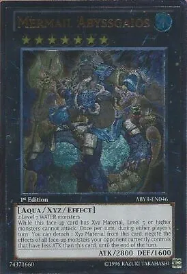 Mermail Abyssgaios - ABYR-EN046 - Ultimate Rare - 1st Edition Moderately Played  • $21.18