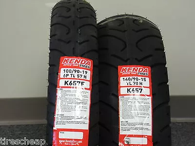 Two Tire Set Motorcycle Tires 100/90-19 Front 140/90-15 Rear  K657  19  15  • $202.88