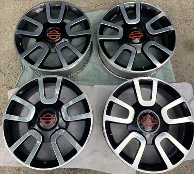 Set Factory Ford Harley Davidson Wheels Center Caps Included OEM F150 22 Inch • $2350