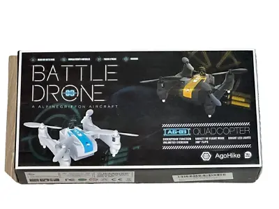 BNIB BATTLE DRONE MINI QUADCOPTER AG-03 Quadcopter Aircraft Two-Player Battle • £29.99
