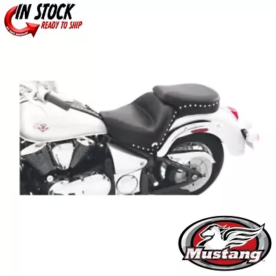 Mustang Black Studded One Piece Touring Seat 06-23 Kawasaki VN900 Vulcan • $680.80