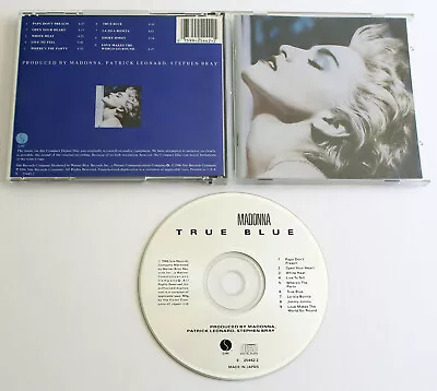 MADONNA True Blue CD 1986 US 1st Pressing Made In Japan PAPA DON'T PREACH • $9.99