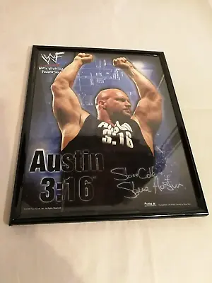 WWE Vtg Stone Cold Steve Austin 8x10 Photo Framed Picture Captiva Wrestling 1998 • $15