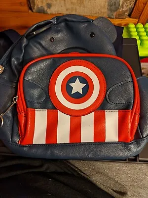 NWT - Marvel - Captain America - Mini Backpack - Blue Bear - With Coin Purse  • $12