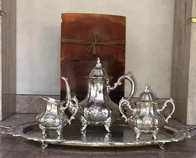 4 PC Towle Louis Philippe Silverplate Tea Set Coffee Teapot Creamer Los Angeles • $249.99