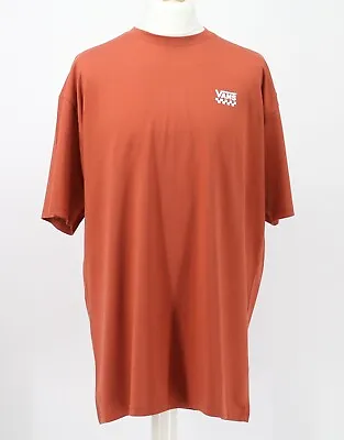 Vans Left Chest Logo Mens Chili Oil Orange Short Sleeve T Shirt Tee Ad • £7.73