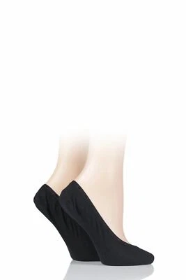 £8.99 • Buy Ladies 2 Pair Elle Cotton Shoe Liner Socks With Padding