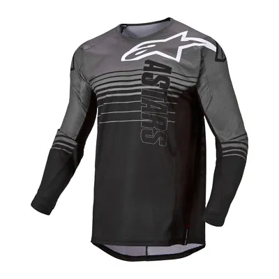 Alpinestars Techstar Graphite Dark Gray MX Off-Road Jersey Men's Sizes S M & XL • $26.99