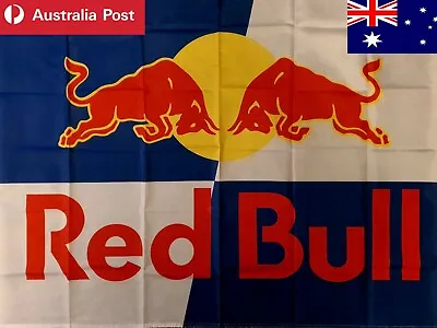 Red Bull Large Flag Mancave Gift 3x5 Ft Australia Made New Sport Collectables ❤❤ • $28
