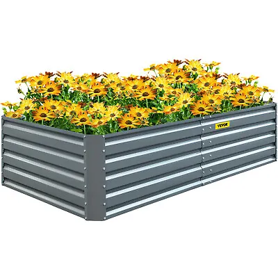 VEVOR Galvanized Raised Garden Bed 80  X 40  X 19  Metal Planter Box Outdoor • $74.99