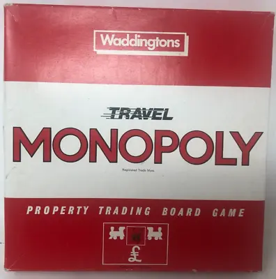 Monopoly Board Game Retro Red Box Travel Edition 1984 Waddingtons Near Complete • £4.99