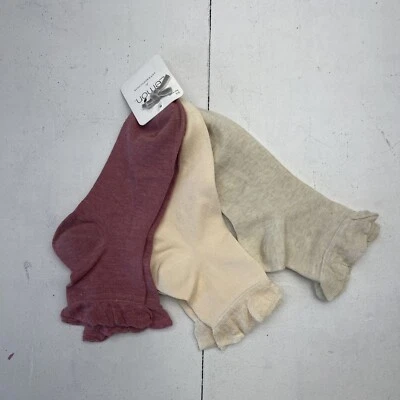 $15 • Buy Lemon For Anthropologie 3 Pack Neutral Ruffle Ankle Socks Women’s OS New