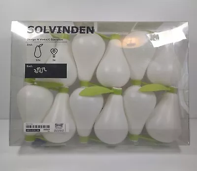 IKEA Solvinden Pear Shape String Light Covers 12 Pack White Green New Sealed • $38.49