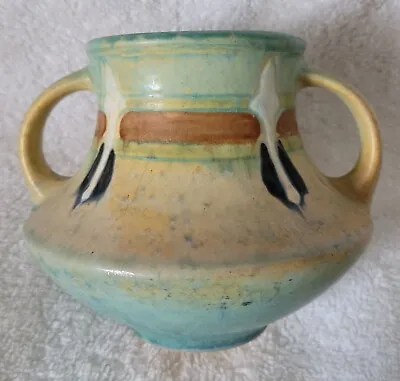 Arts & Crafts Roseville Pottery Monticello 555 Two Handle Vase • $200