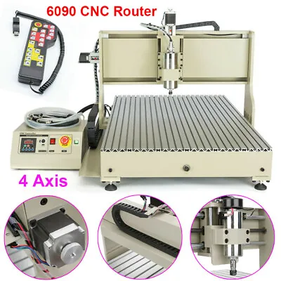 2.2KW 4 Axis CNC 6090 Industrial Router Engraver Carving Drilling Machine USB • $2239