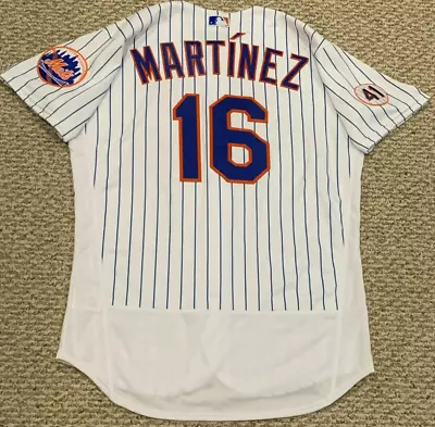 MARTINEZ Size 46 #16 2021 New York Mets Game Jersey Issued Home White 41 MLB • $129.99