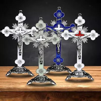 Crucifix Wall Cross With Stand Crafts Holy Land Home Decor Tabletop For Home • £6.84