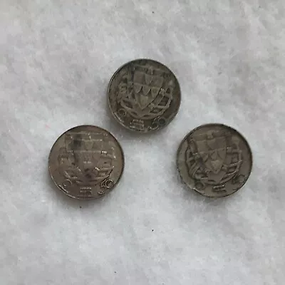 $12 • Buy 3 Coins Republica Portuguese 1940 1944 1946 Portugal Silver .995