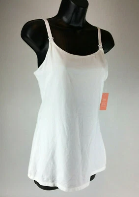 $24.99 • Buy New Gilligan & O'Malley Hands-Free Nursing Cami Top- White - Sizes S, XL, 