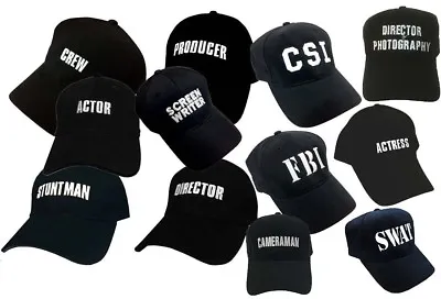 Film Director Crew Producer Stuntman Actor Actress Writer FBI CSI SWAT Hat  • $19.74