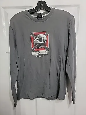 Vintage Tony Hawk Birdhouse Shirt Long Sleeve Gray Made In USA Skater Size S • $65