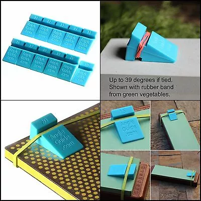 10° To 20° Angle Guides Set For Sharpening Knife On Stone Blue AngleGuide New • $13.86