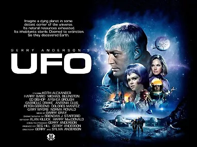 Gerry Anderson's Ufo Tv Series Quad Poster Print 30x40  Ed Bishop Free P&p Scifi • £24.99