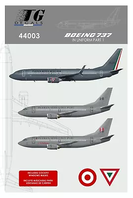 Boeing 737 In Uniform Part 1 -  Decal Sheet - 1/144 Scale TG Decals Part#44003 • $19