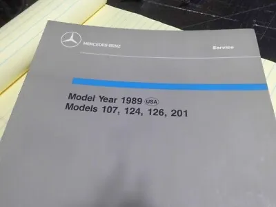 Mercedes 107 124 126 201 Cars 1989 Original Mercedes Service Manual New • $28