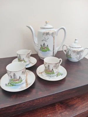 £52.99 • Buy Vintage Tea Set Ritz China Hand Painted Japanese Geisha Lithopane Base