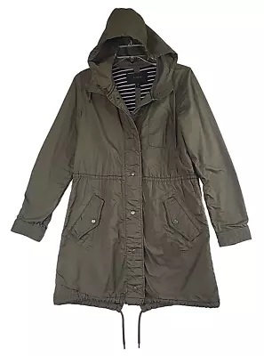 Women's J. CREW Boyfriend Fatigue Olive Military Full Zip Parka Jacket XXS #803 • $39.99