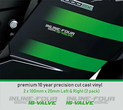£4.99 • Buy INLINE- FOUR 16-VALVE Decals Stickers 10year Vinyl FITS Kawasaki NINJA ZZR SX