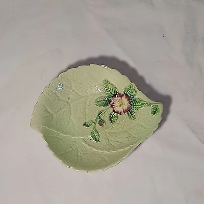 Vintage Carlton Ware Wild Rose Leaf Plate On Green England Pin Dish Jam Cream  • $14.50